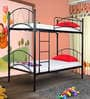 FurnitureKraft Prague Metal Bunk Bed in Black Colour