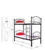 Prague Metal Bunk Bed in Black Colour