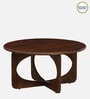 Praha Mango Wood Coffee Table In Walnut Finish