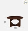 Praha Mango Wood Coffee Table In Walnut Finish