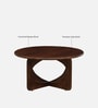Praha Mango Wood Coffee Table In Walnut Finish