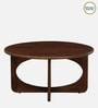 Praha Mango Wood Coffee Table In Walnut Finish