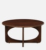 Praha Mango Wood Coffee Table In Walnut Finish