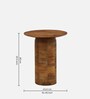 Praha Mango Wood End Table In Natural Finish