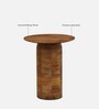 Praha Mango Wood End Table In Natural Finish