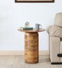 Praha Mango Wood End Table In Natural Finish