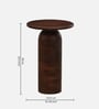 Praha Mango Wood End Table In Walnut Finish