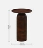Praha Mango Wood End Table In Walnut Finish