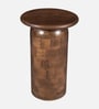 Praha Mango Wood End Table In Walnut Finish