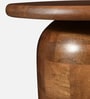 Praha Mango Wood End Table In Walnut Finish