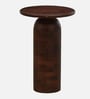 Praha Mango Wood End Table In Walnut Finish
