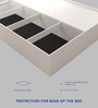 Prajna  Queen Size Upholstered Bed In Beige Colour & White Colour With Box Storage