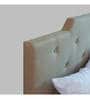 Prajna  Queen Size Upholstered Bed In Beige Colour & White Colour With Box Storage