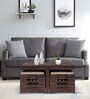 Praline Sheesham Wood Coffee Table Set In Natural Teak Colour