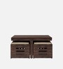 Praline Sheesham Wood Coffee Table Set In Natural Teak Colour