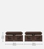 Praline Sheesham Wood Coffee Table Set In Natural Teak Colour