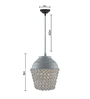 Prato White Metal Hanging Light