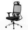 Pravah Office Chair with Seat Slider and 4D Adjustable Armrest in Black