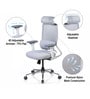 Pravah Office Chair with Flexi Back and Seat Slider in White