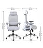 Pravah Office Chair with Flexi Back and Seat Slider in White