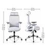 Pravah Office Chair with Flexi Back and Seat Slider in White