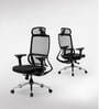 Pravah Office Chair with Seat Slider and 4D Adjustable Armrest in Black