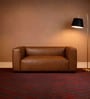 Praya Leatherette 2 Seater Sofa in Brown Color