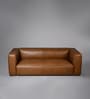 Praya Leatherette 3 Seater Sofa in Brown Color