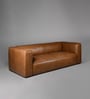 Praya Leatherette 3 Seater Sofa in Brown Color