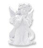 Praying Angel with Wings 8 Inch White Resin Showpiece