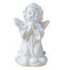 Praying Girl on Both Knees White Resin Figurine