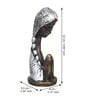 Praying Women Silver Polyresin Figurine
