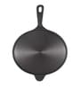 Black Pre-Seasoned Cast Iron Roti Tawa Big Size with Stick Handle 10Inch