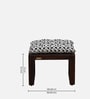 Prebuz Sheesham Wood Foot Stool In Scratch Resistant Walnut Finish