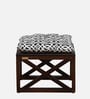 Prebuz Sheesham Wood Foot Stool In Scratch Resistant Walnut Finish