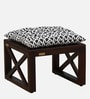 Prebuz Sheesham Wood Foot Stool In Scratch Resistant Walnut Finish