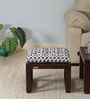 Prebuz Sheesham Wood Foot Stool In Scratch Resistant Walnut Finish