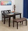 Precious 4 Seater Dining Set in Antique Oak Finish with Bench