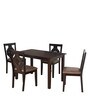 Precious Solid Wood 4 Seater Dining Set in Oak Finish
