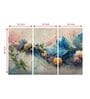 Preety Flower Multicolour Canvas (Set of 3) Art Panels