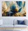 Preety Flower Multicolour Canvas (Set of 3) Art Panels
