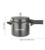 Premier Aluminium Outer Lid Express Trendy Black Plus Pressure Cooker 7.5 L