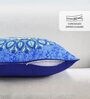 Premium 100% Cotton Blue Mandala Design Cushion Covers   Set of 2 (16 x 16 Inches)   Soft & Durable