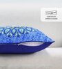 Premium 100% Cotton Blue Mandala Design Cushion Covers   Set of 2 (24 x 24 Inches)   Soft & Durable