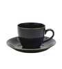 Premium 180ml Black Ceramic (Set of 12) Tea Cup & Saucer Set