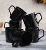 Premium 180ml Black & Gold Ceramic (Set of 6) Tea Cups