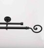 Black Premium 19mm Iron Curtain Rod with Iron Finial