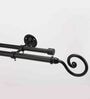 Black 19 mm Iron Curtain Rod with Iron Finial