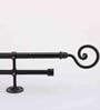 Black Premium 19mm Iron Curtain Rod with Iron Finial