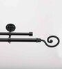 Black 19 mm Iron Curtain Rod with Iron Finial